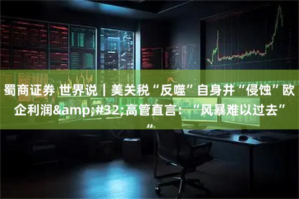 蜀商证券 世界说｜美关税“反噬”自身并“侵蚀”欧企利润&#32;高管直言：“风暴难以过去”